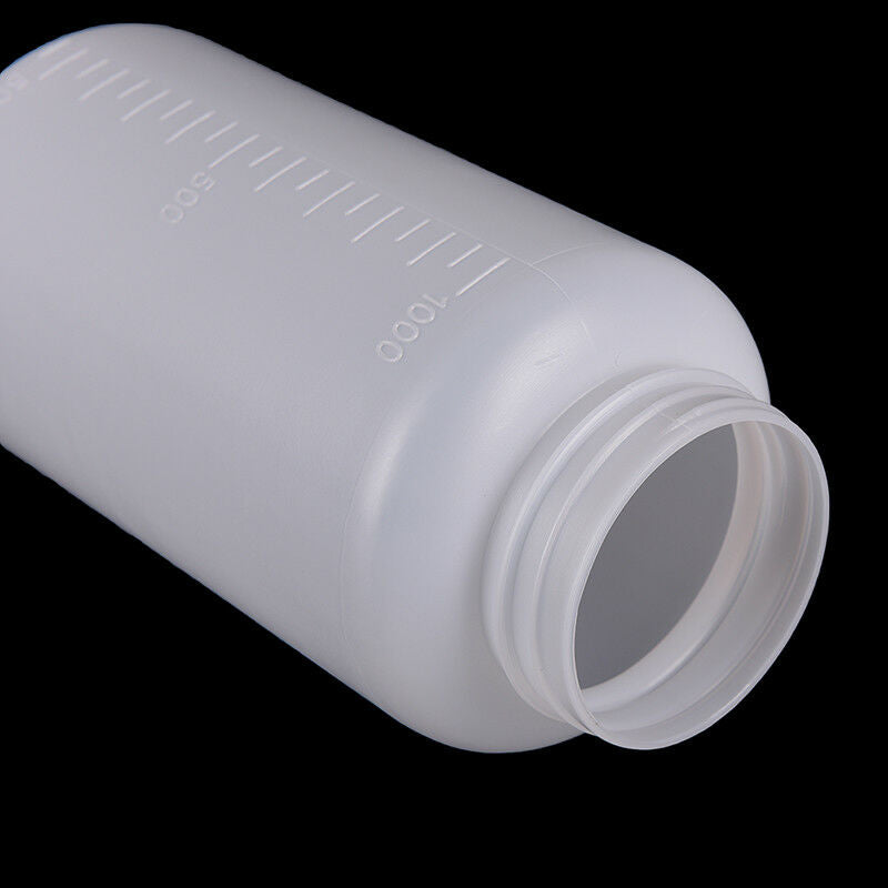 1000ml clear plastic cylinder shaped chemical storage reagent sample bottl.l8