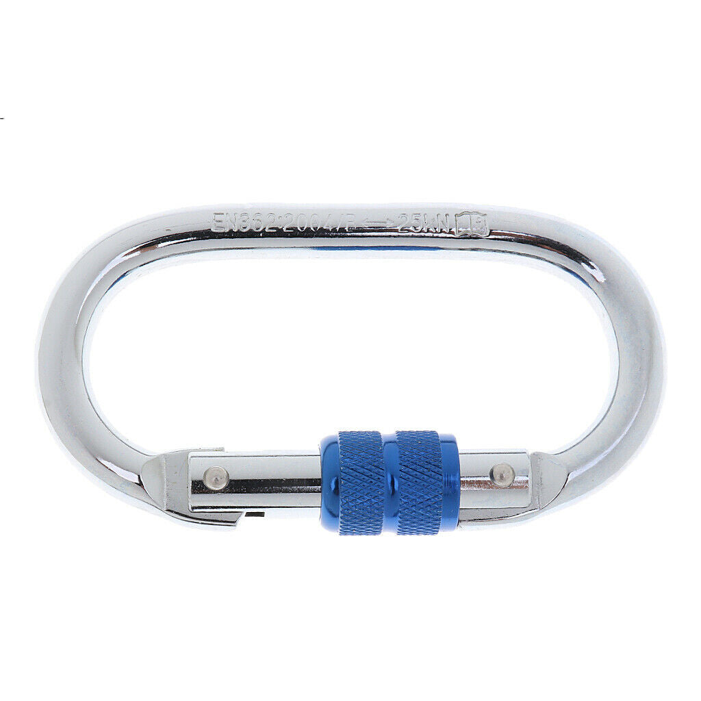25KN Screwgate  Locking Rock Climbing Tree Arborist Carabiner Equipment Gear