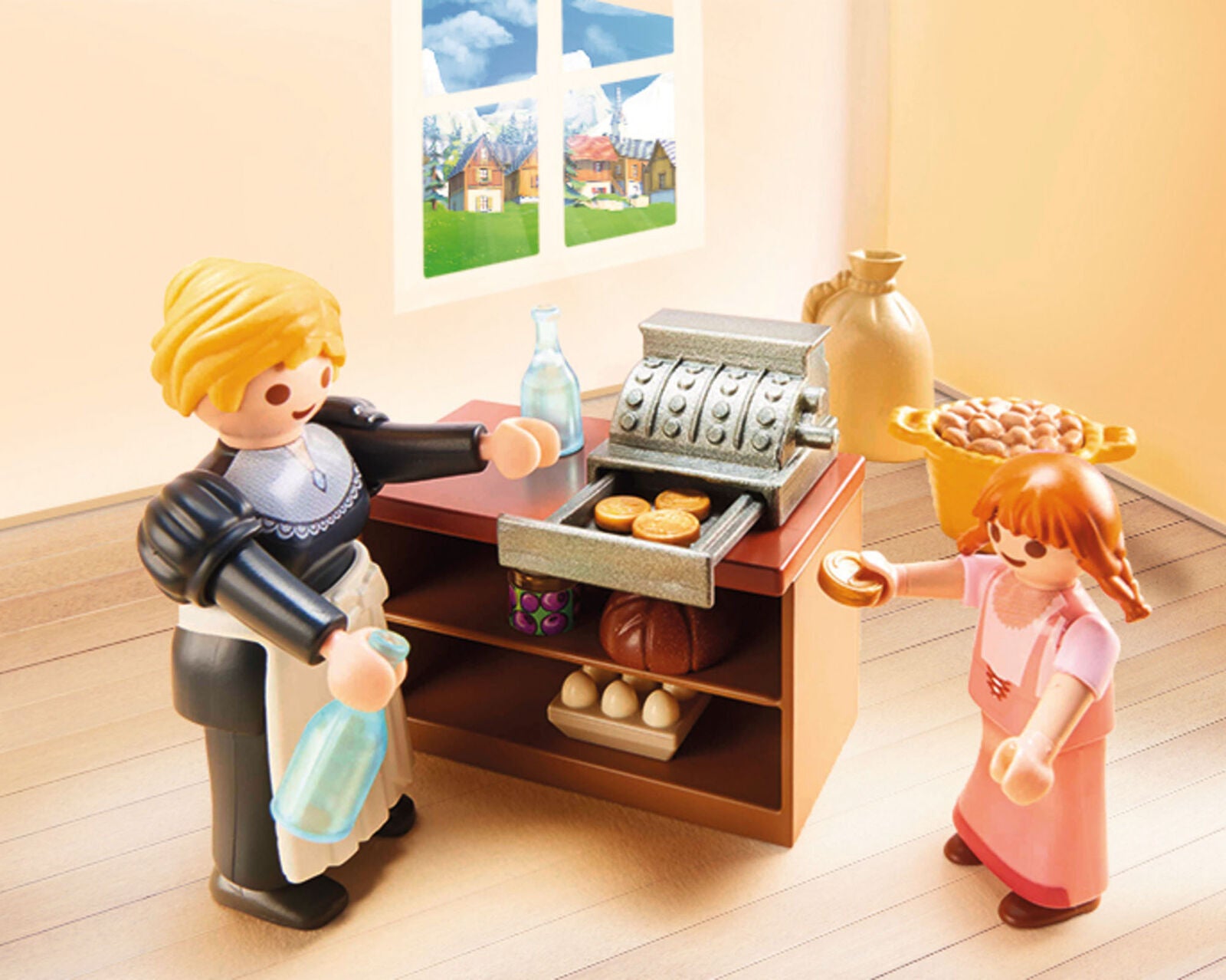 70257 Playmobil Heidi - Keller's Village Shop with Figures inc 37pcs Children 4+