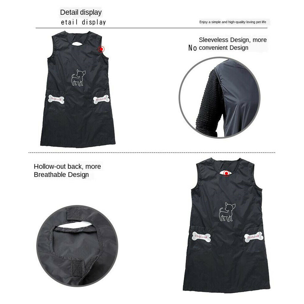2pcs Pet Grooming Apron Pet Shop Work Clothes Smock Bibs for Women Men