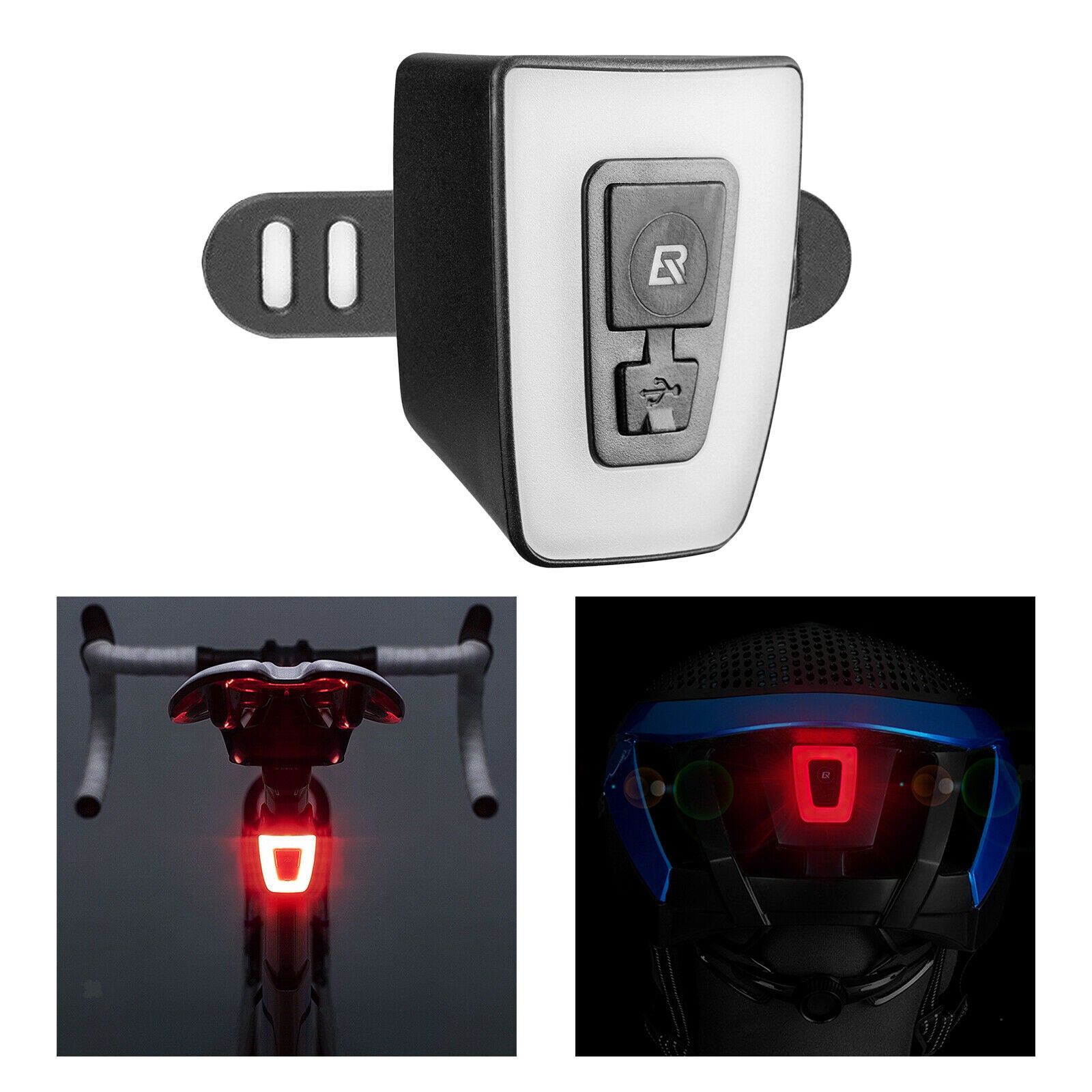 5 Modes Bicycle Helmet Bike Tail Light Rear Lamp Warning Safety Cycling