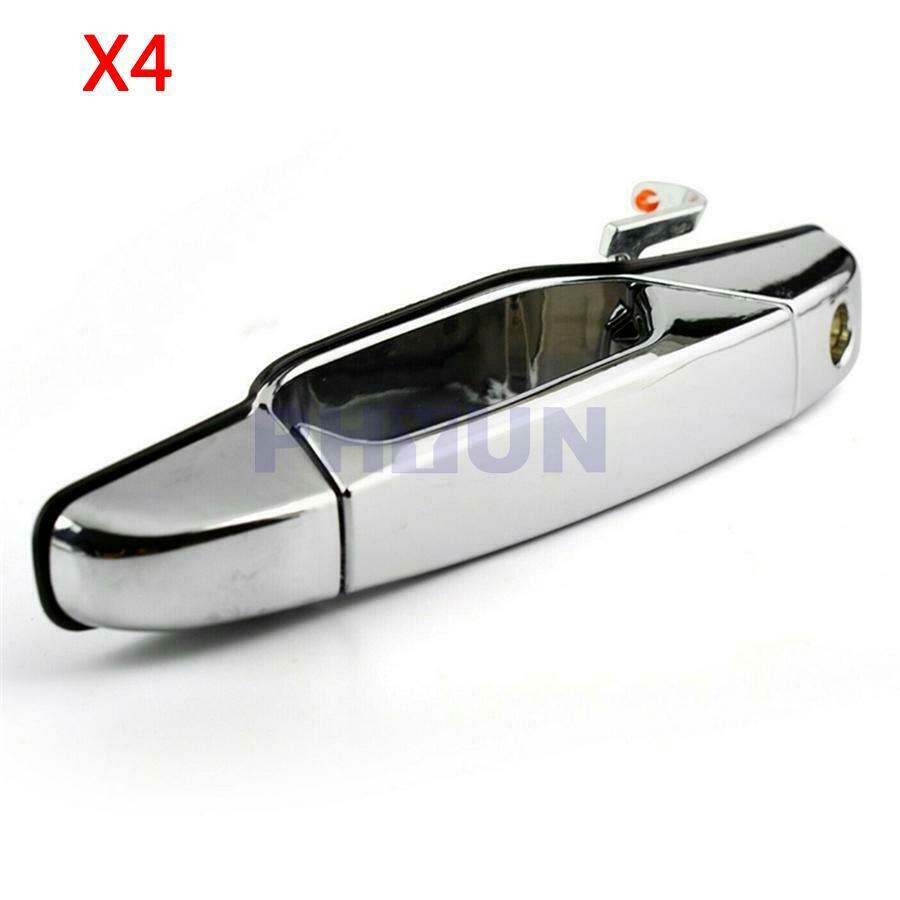 4pcs Chrome Car Outside Door Handle Front&Rear For 2007-2013 Chevy GMC Cadillac