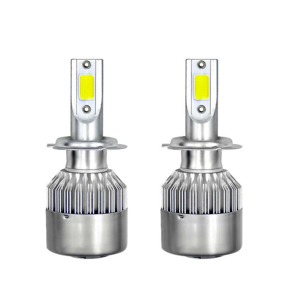 1 Pair Car COB H7 C6 12000LM 72W LED Headlight Kit Hi/Lo Turbo Light Bulbs 6000K
