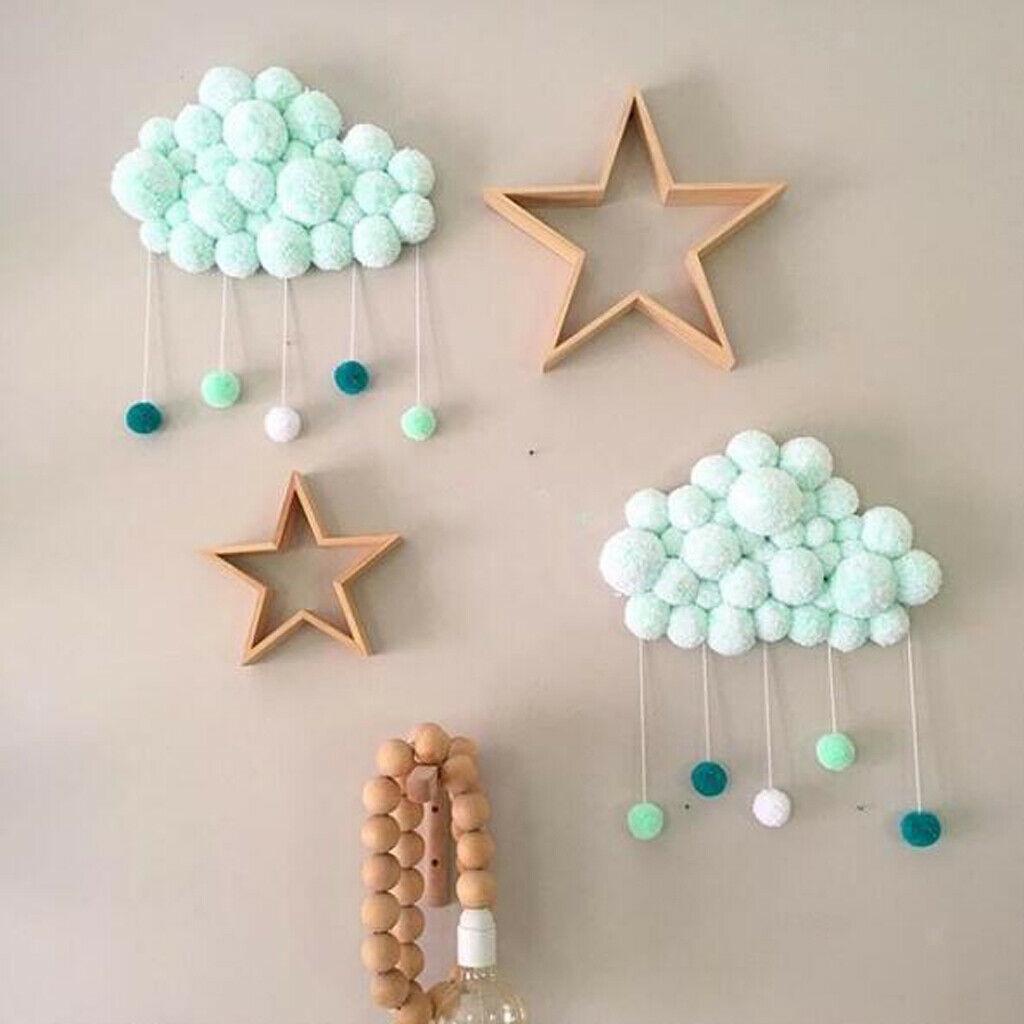 2pcs Baby Kids Room Nursery Home Cloud Raindrop Wall Mural Decor