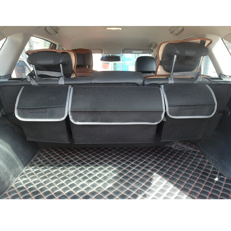 1X Black High Capacity Multi-use Car Truck Seat Back Cargo/ Trunk Organizers Bag