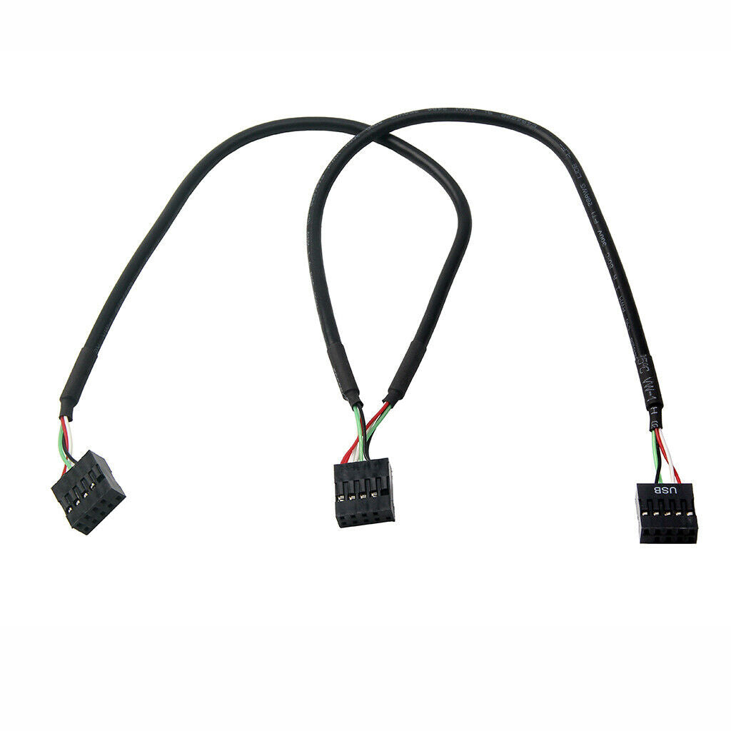 9pin Motherboard Header Female to 4x 9Pin Male USB Extension Adapter Splitter