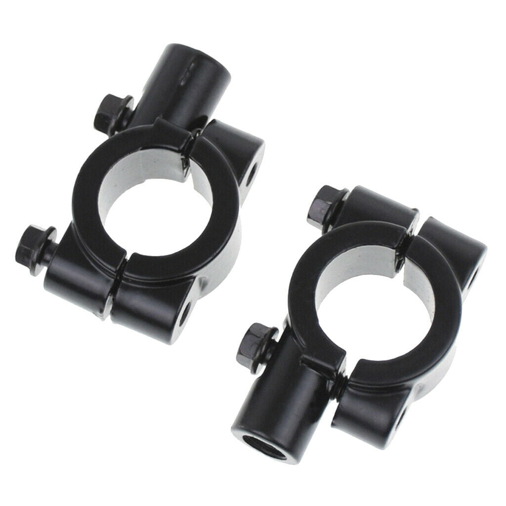 2 Pieces 22mm Handlebar Mirror Mounts 8mm Thread Holder Motorcycle