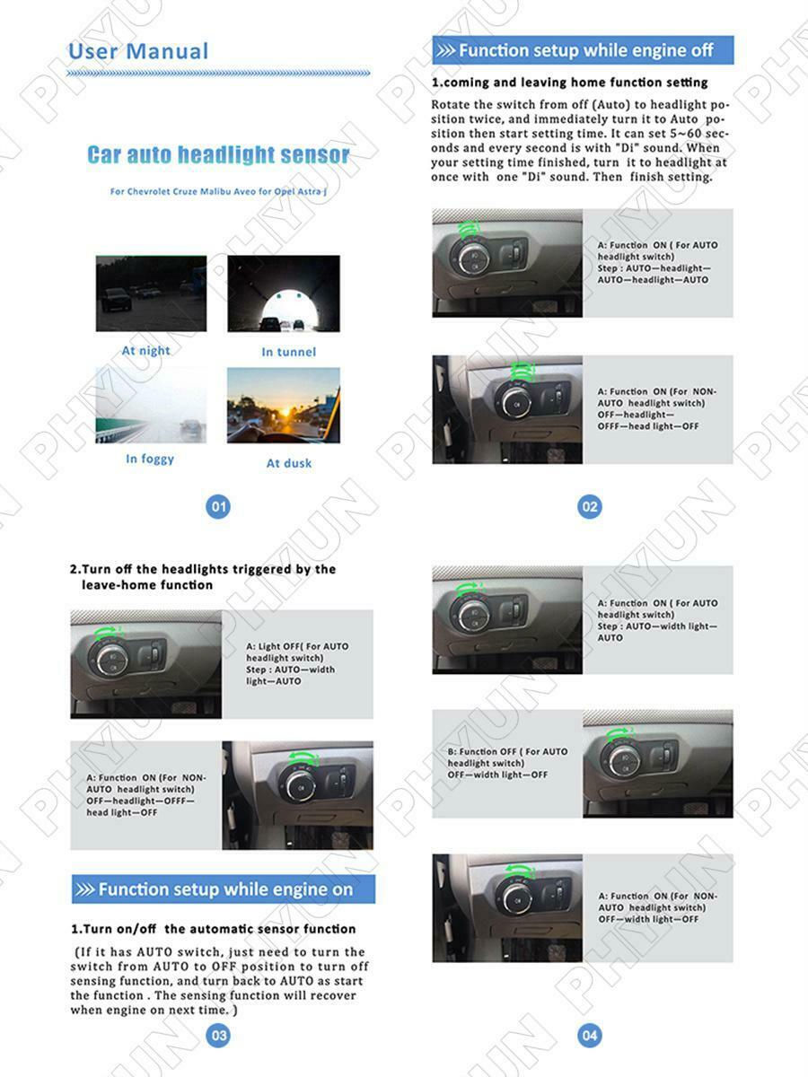 Car Headlight Switch + AUTO Module For For 2010-13 Chevy Cruze 12-19 Opel Astra
