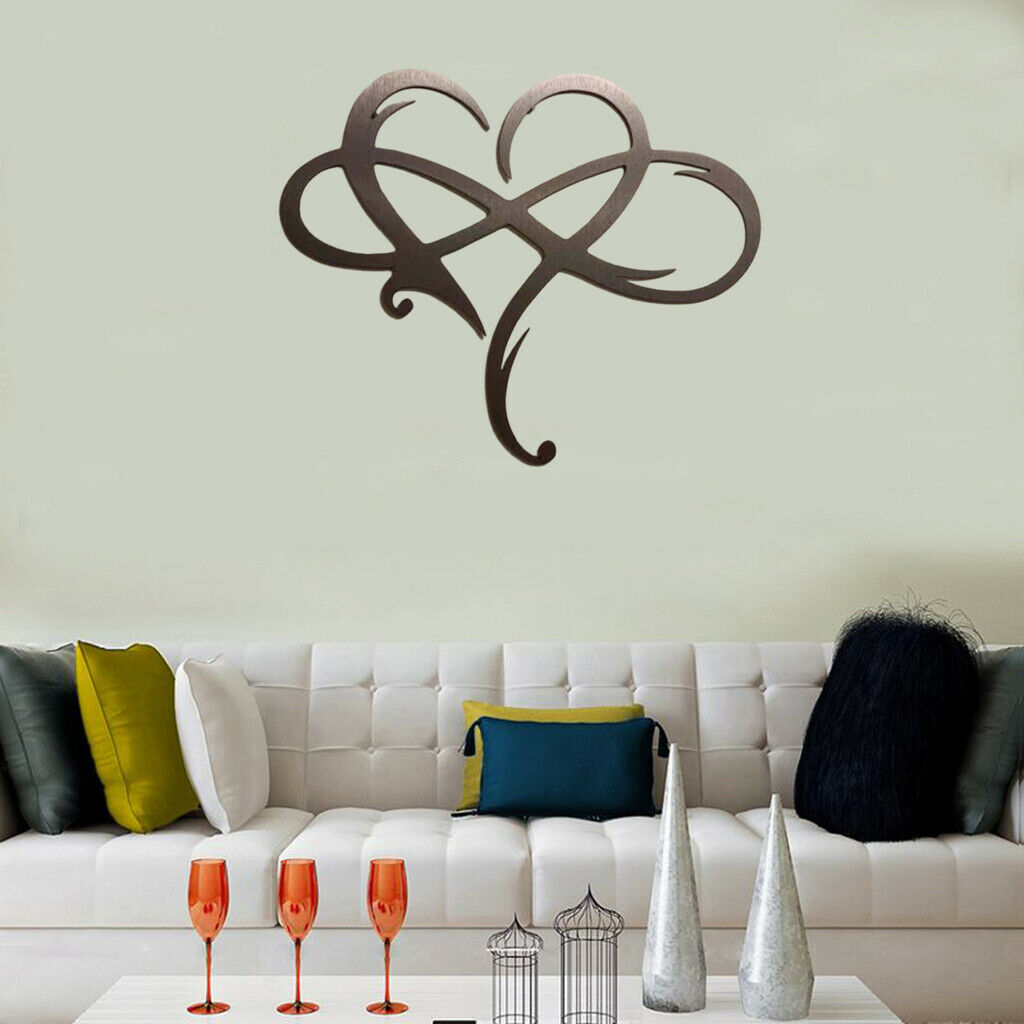 Infinity Love Wall Hanging Sign Livingroom  Heart Decor Patio Ornament