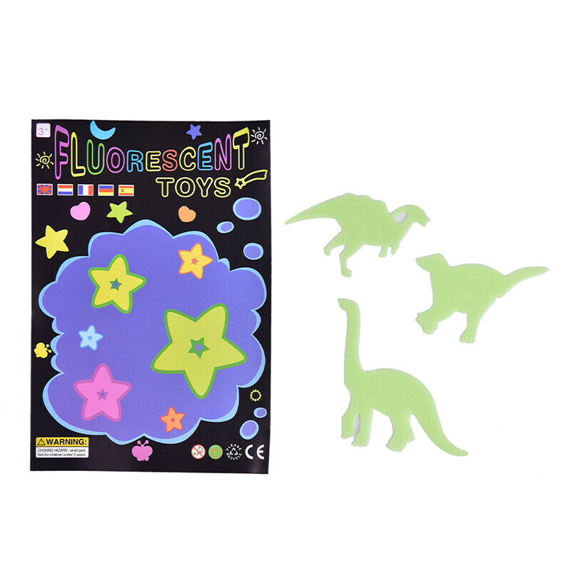 9PCS Luminous Stickers Toys Glow Luminous Fluorescent Wall Stickers Home .l8