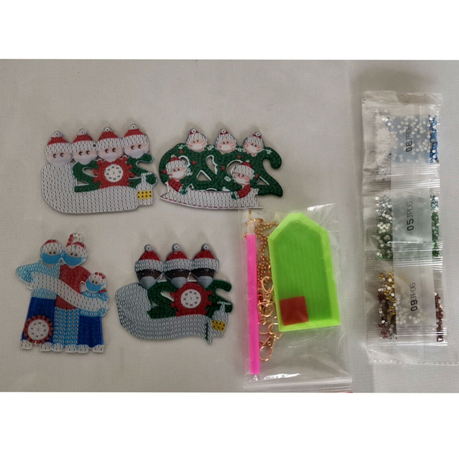 5D DIY Diamond Painting Keychain, Diamond Art Keyring Kits, Diamonds Arts