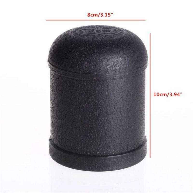 Black PVC Dice Cup Board Game KTV Pub Casino Party Game Dice Box with 5 Dices