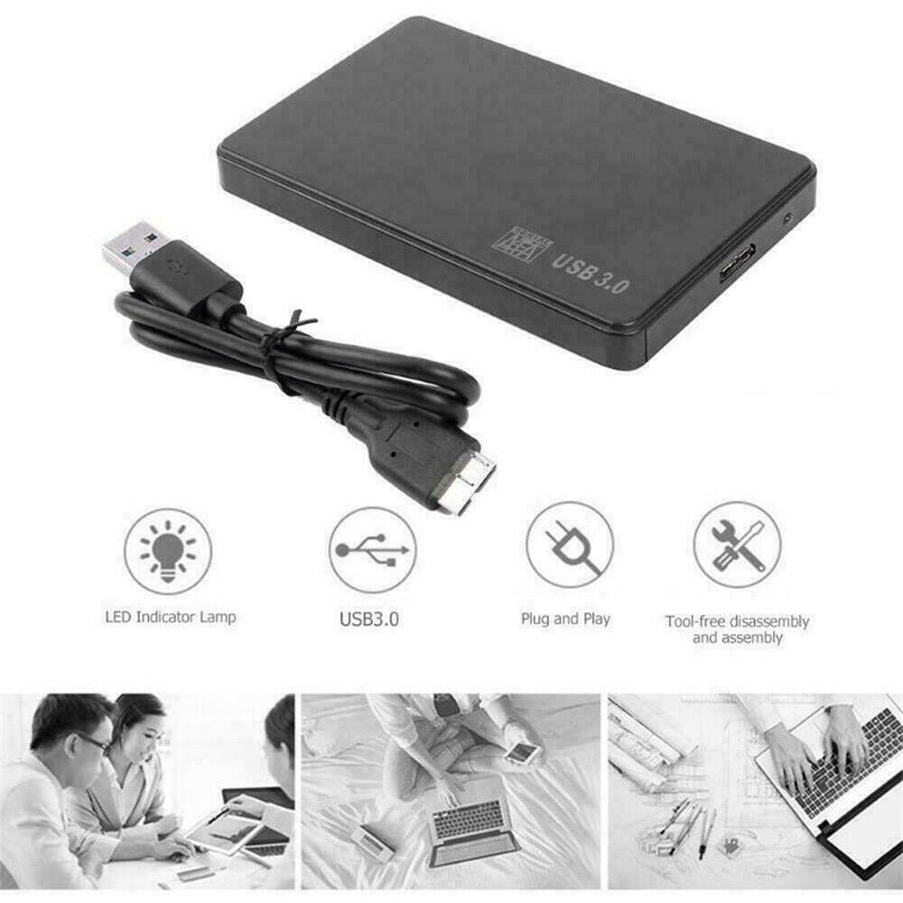 2.5 inch HDD SSD Case SATA to USB 3.0 Hard Drive Enclosure 5Gbp Box with Cable
