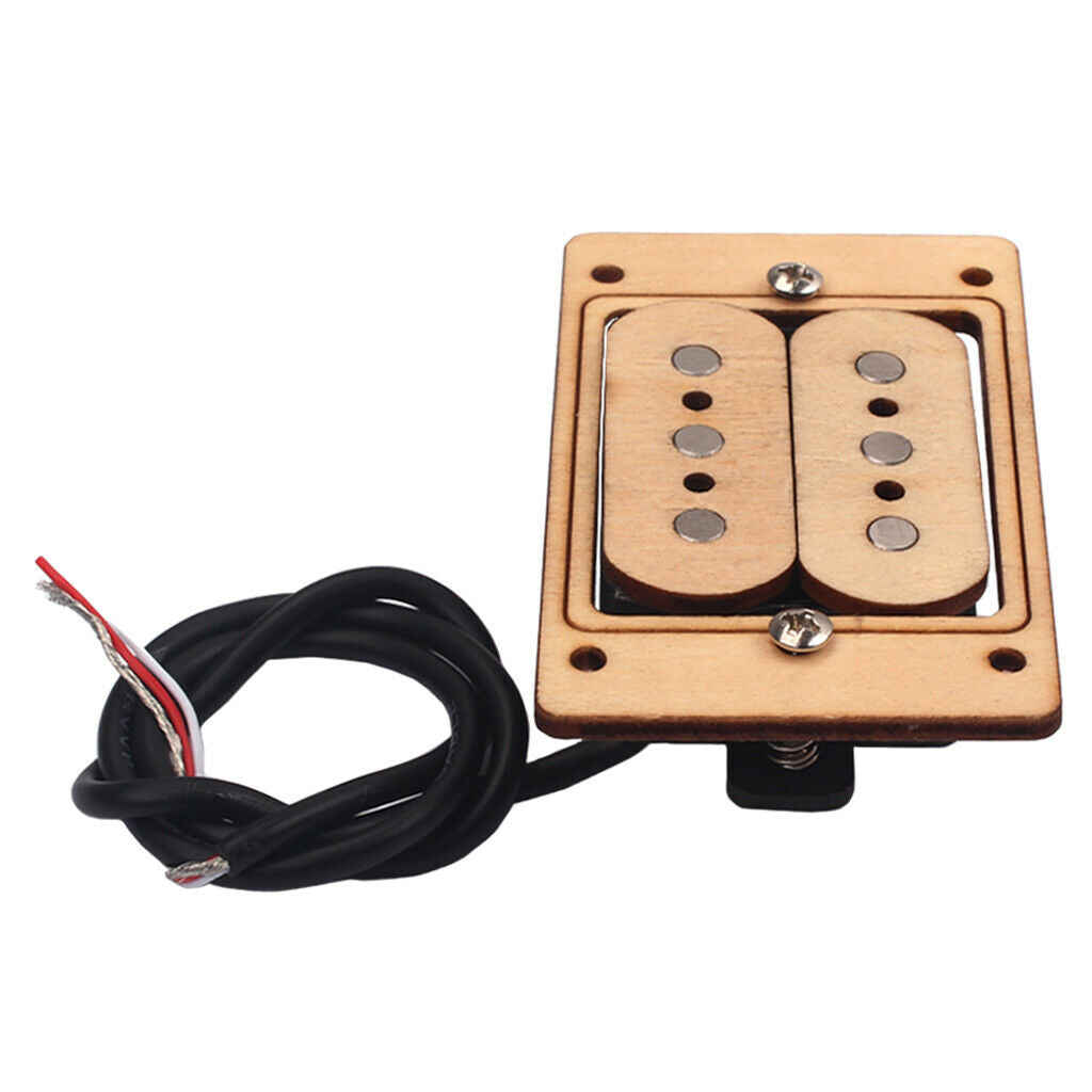 Maple Wood Double Coil Humbucker Pickup Cigar Box Accessories 3-String Guitar