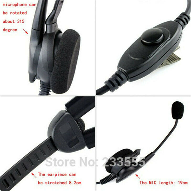 Details About 2 PIN Headphone Headset Mic for KENWOOD BAOFENG UV5R 777S 888S