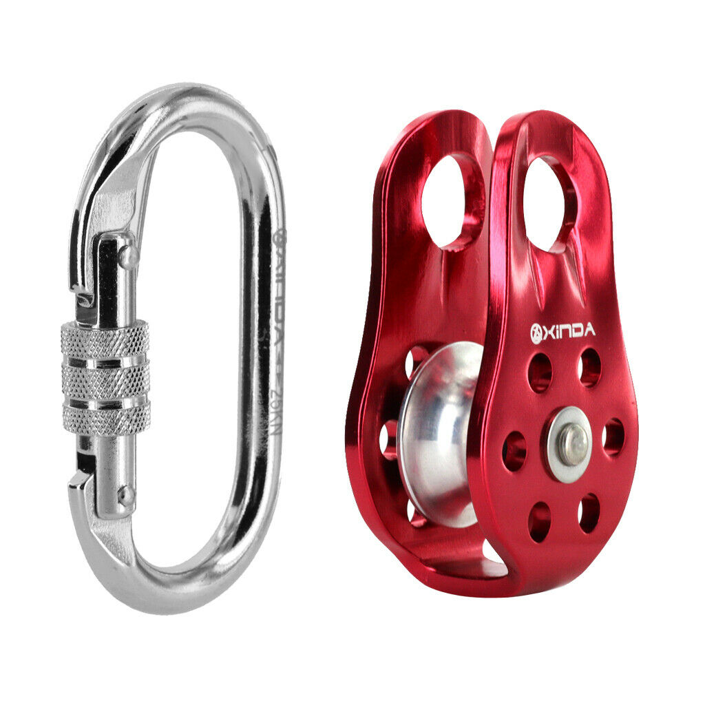 25KN Oval Screw Locking Carabiner + 20KN