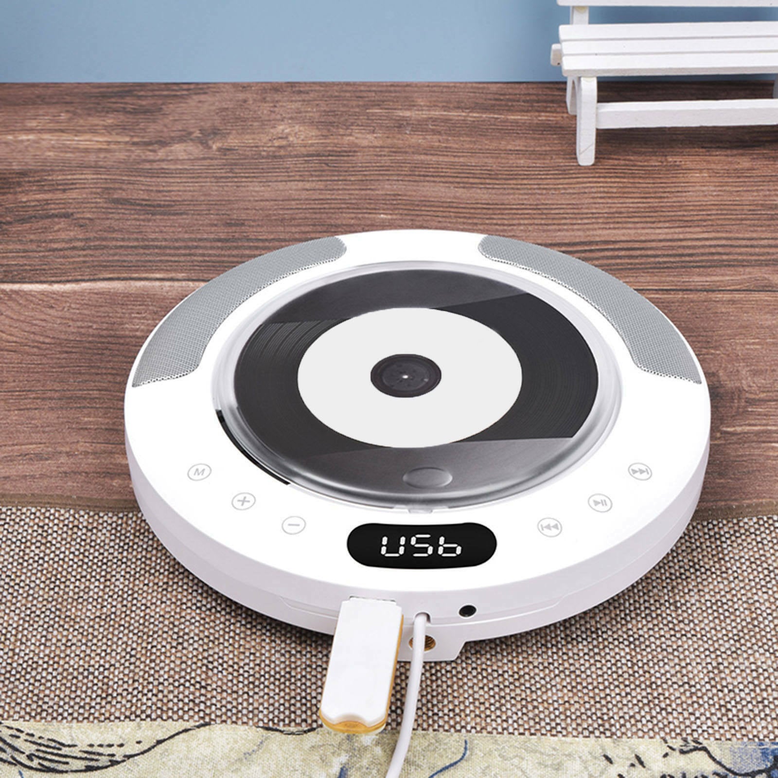 Bluetooth CD Player Wall Mounted/Desktop with Remote Control for Home Decor