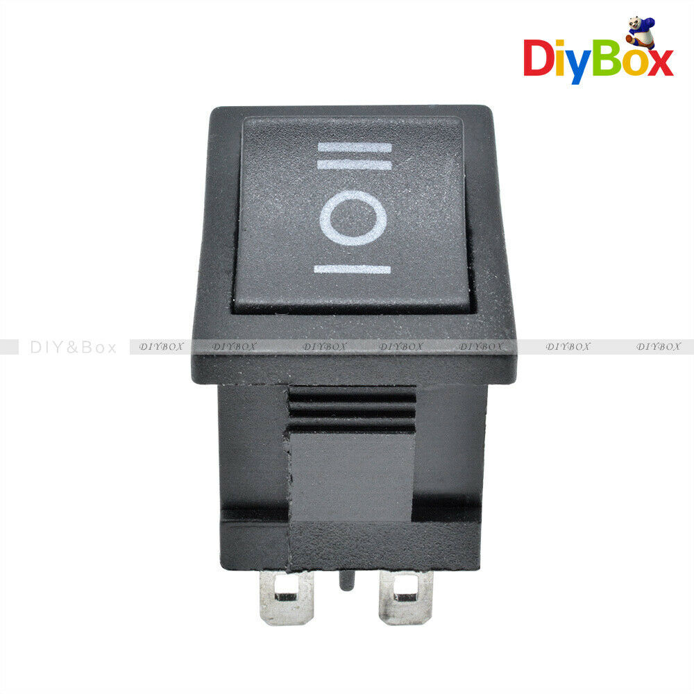 5PCS  AC 6A/250V 10A/125V 6Pin DPDT ON-OFF-ON 3 Position Snap Boat Rocker Switch