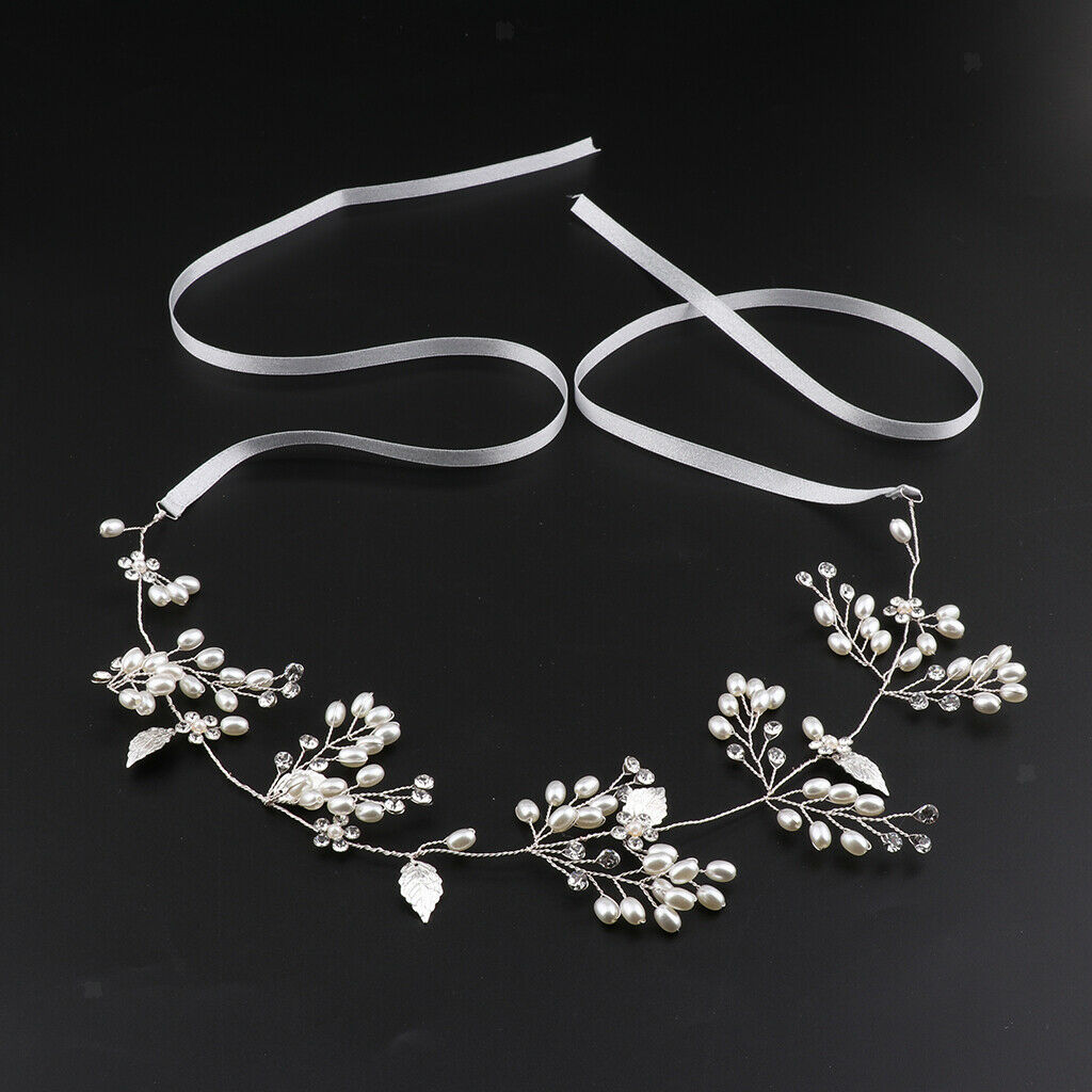 Delicate Wedding Pearls Flower Crystal Headband Wedding Jewelry Gifts