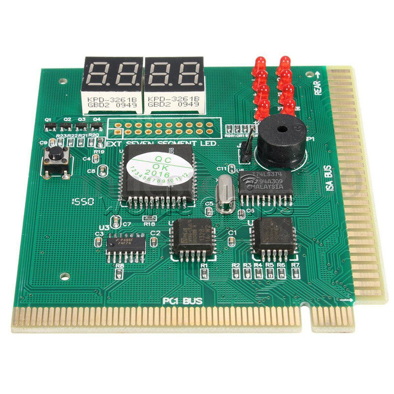 4-Digit Card PC Analyzer Diagnostic Motherboard POST Tester Computer PC PCI ISA