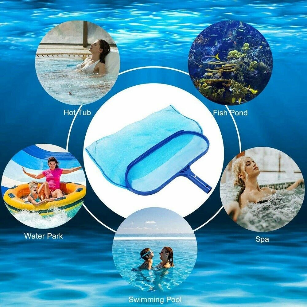 New Heavy Deep Leaf Net Swimming Pool Rake Spas Skimmer Koi Pond Cleaning