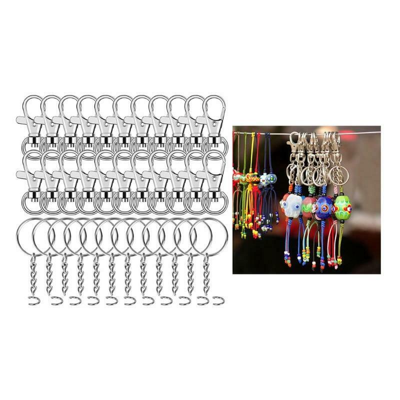 120x Anti-corrosion Alloy Lobster Claw Clasps Lanyard Key Rings DIY Holiday Gift