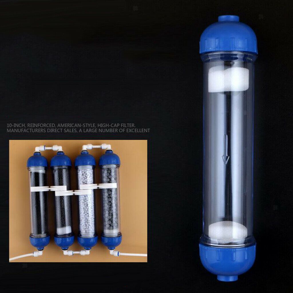 Replacement Transparent Water Filter Housing Bottle DIY Refillable Inline