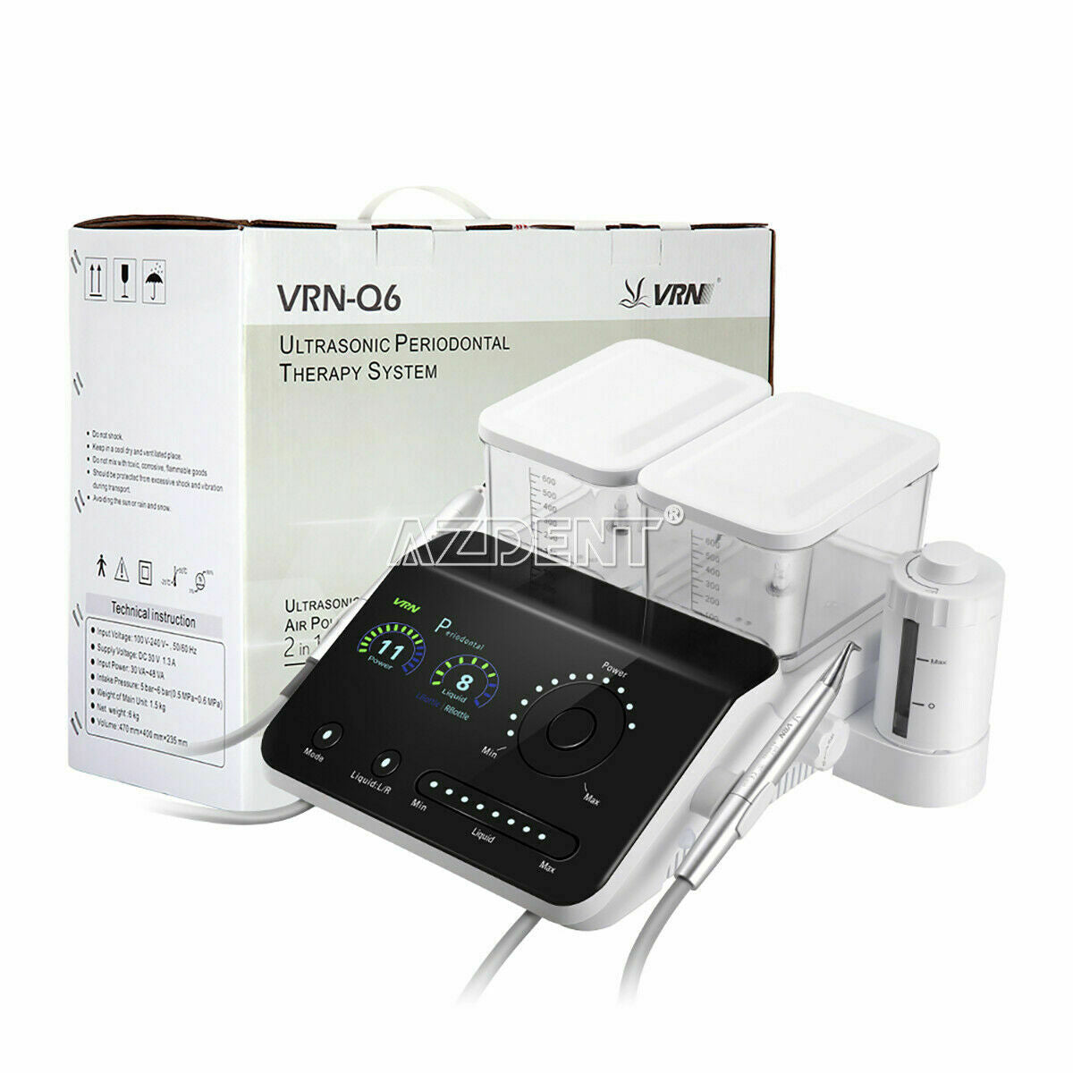 LED Dental Ultrasonic Piezo Treatment Endo Scaler With Air Polisher No-pain