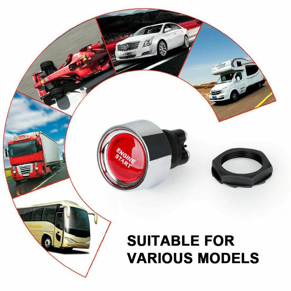 Auto Accessories 12V/24V 50A Car Engine Key-less Start Button Ignition Starter