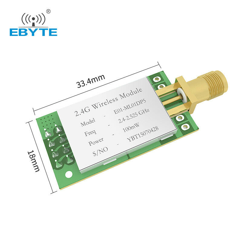 nRF24L01P E01-ML01DP5 2.4GHz nRF24L01 PA LNA RF Wireless Transceiver RF Module