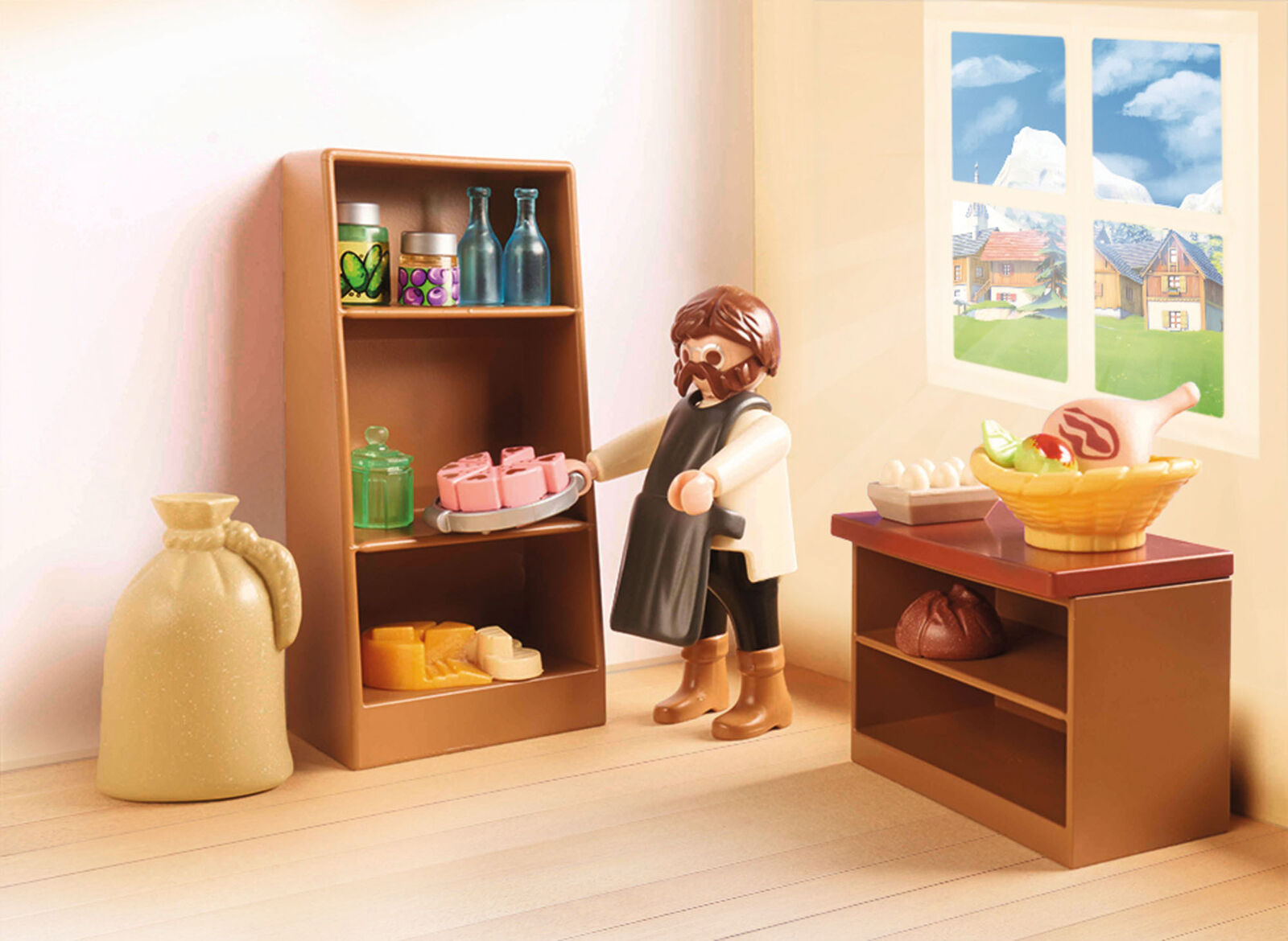 70257 Playmobil Heidi - Keller's Village Shop with Figures inc 37pcs Children 4+