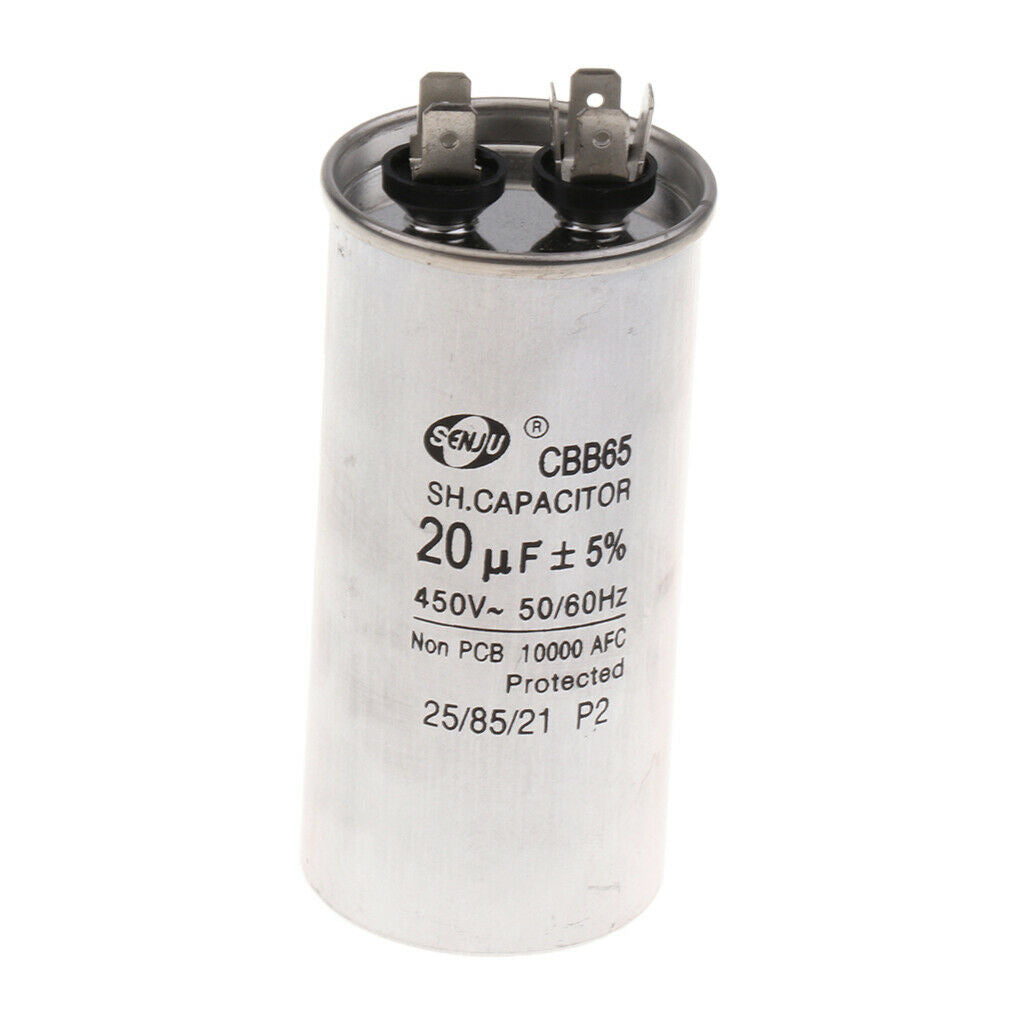 Round Motor Run Capacitor 20 uf MFD 450Volt for Air Conditioner Refrigerator