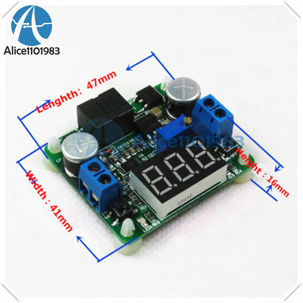 25W 2A DC 5-25V 12V to 0.5-25V 5V 24V Buck Boost Step Up Down Module + Voltmeter