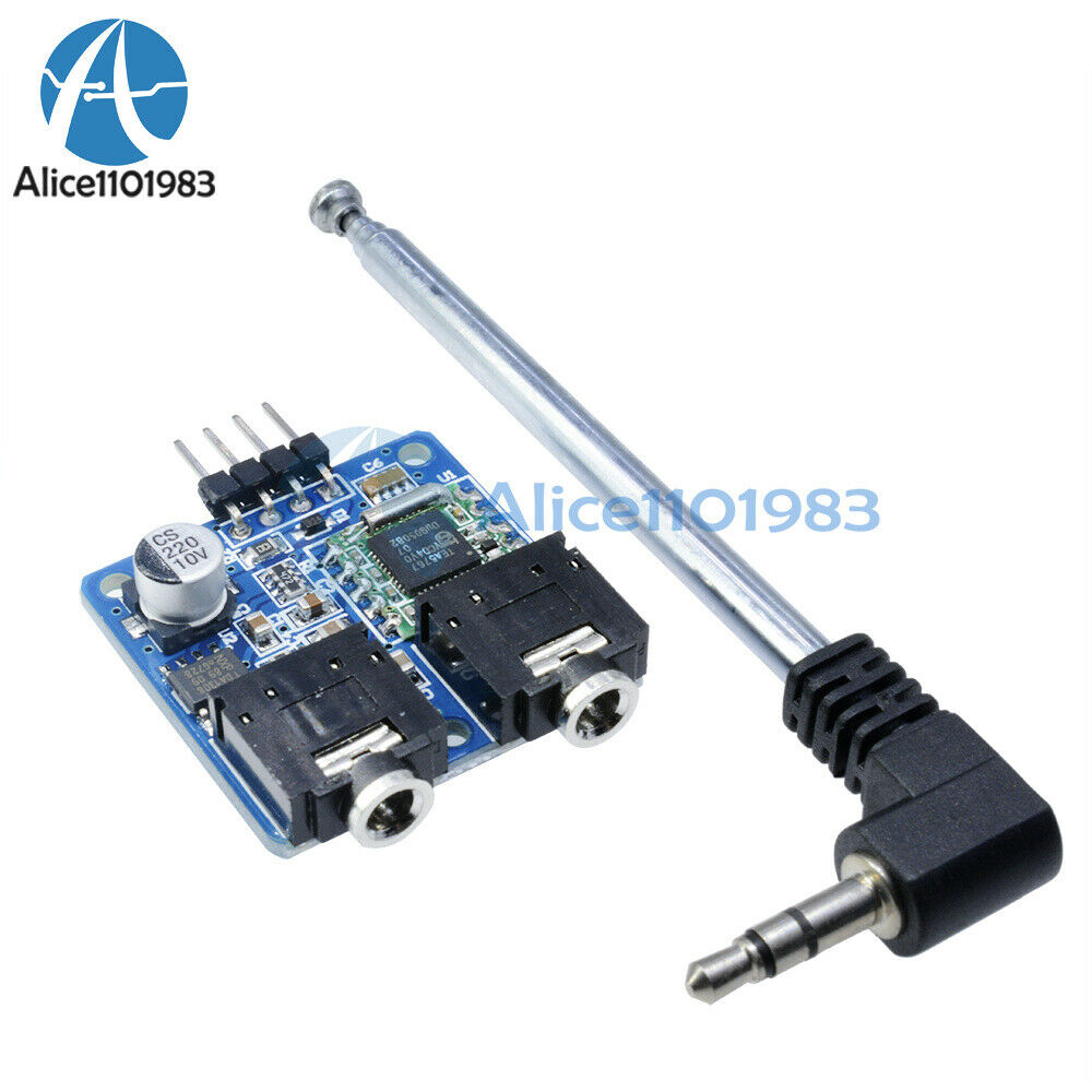 2PCS TEA5767 76-108MHZ FM Stereo Radio Module +Cable Antenna for Arduino