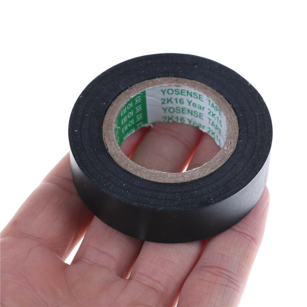 Black PVC Electrical Wire Heat Resistant Vinyl Insulating Tape Roll 16mm*20Y1