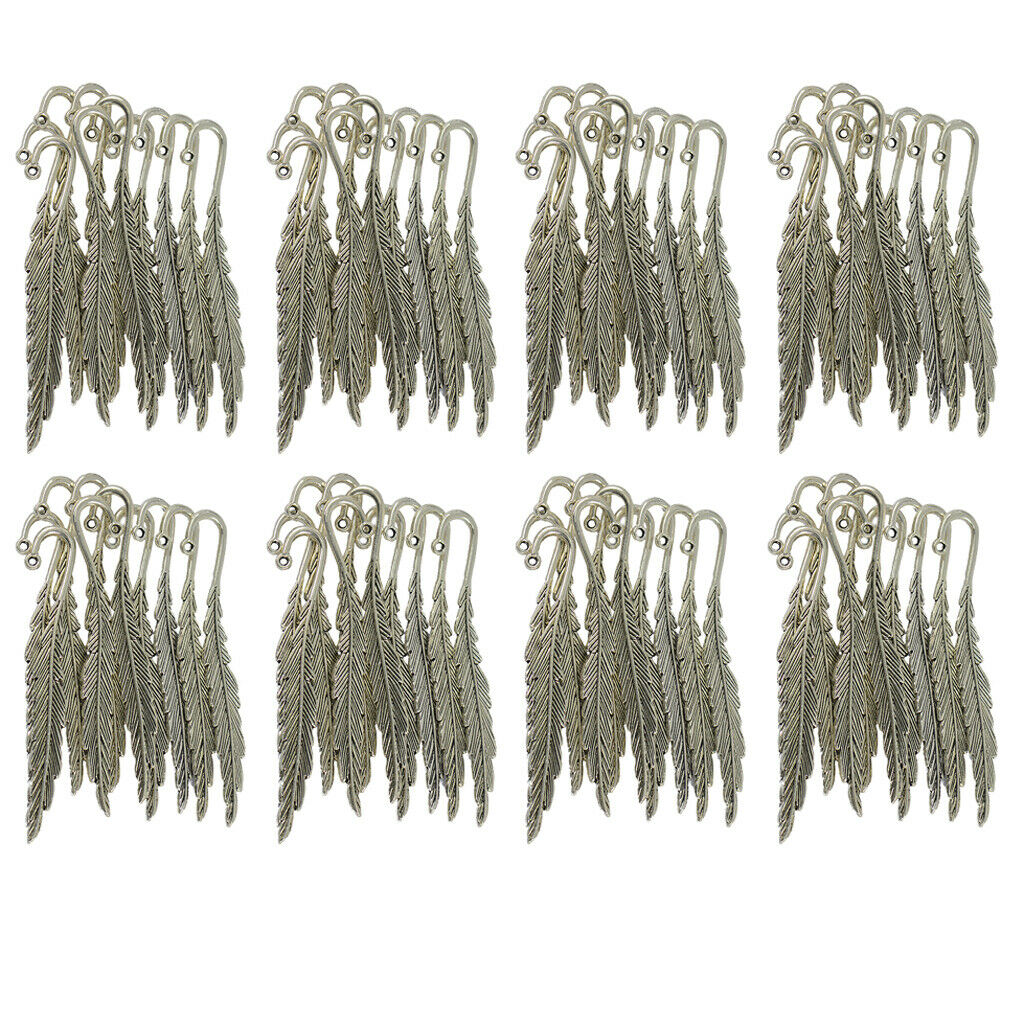 80x Tibetan Feather Bookmark with Loop DIY Making Children School Reading