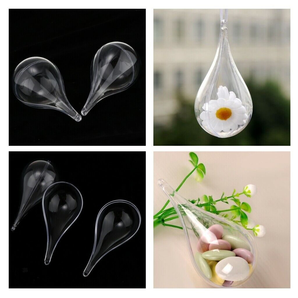 5pcs Clear Fillable Acrylic Dropable Candy Box Christmas   Ball Tree Ornament