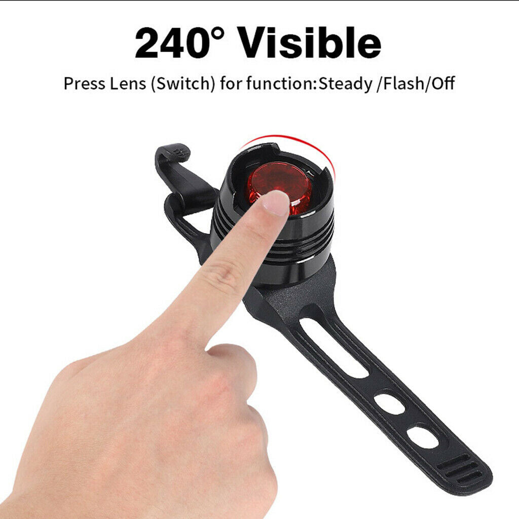 Bike Rear Light Tail Light IPX-4 Waterproof Strap-on Easy to Install 27g