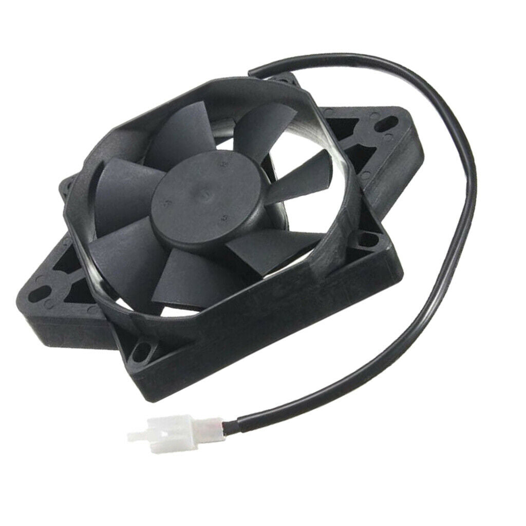 12v Square Electric Radiator Cooling Fans Blade Assembly Thermostat Kit for