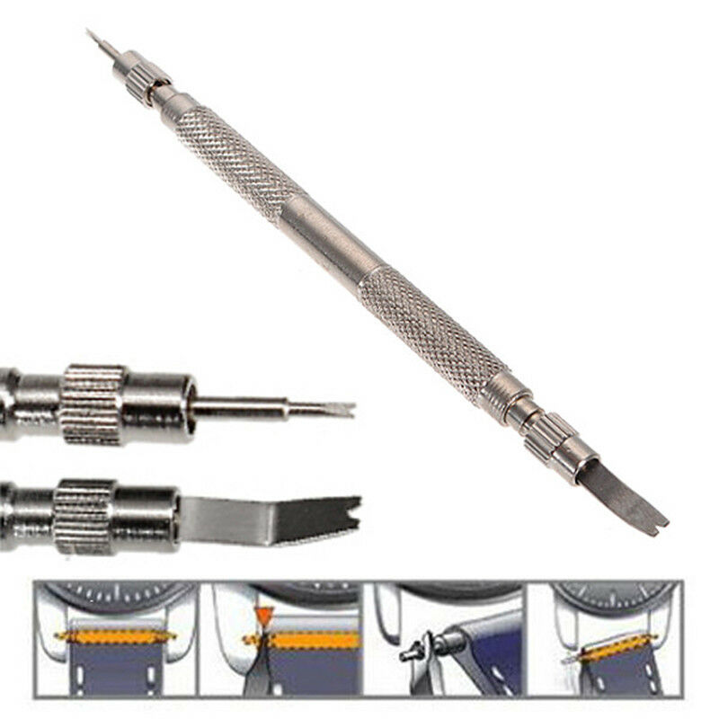Metal Watch Band Strap Spring Bar Link Pin Remover Repair Remova Tool w/4TipJ Kt