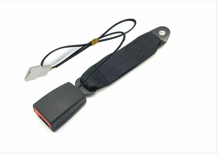 Universal Car Seat Belt Buckle Socket Plug Connector 7/8" w/ Warning Alarm Cable