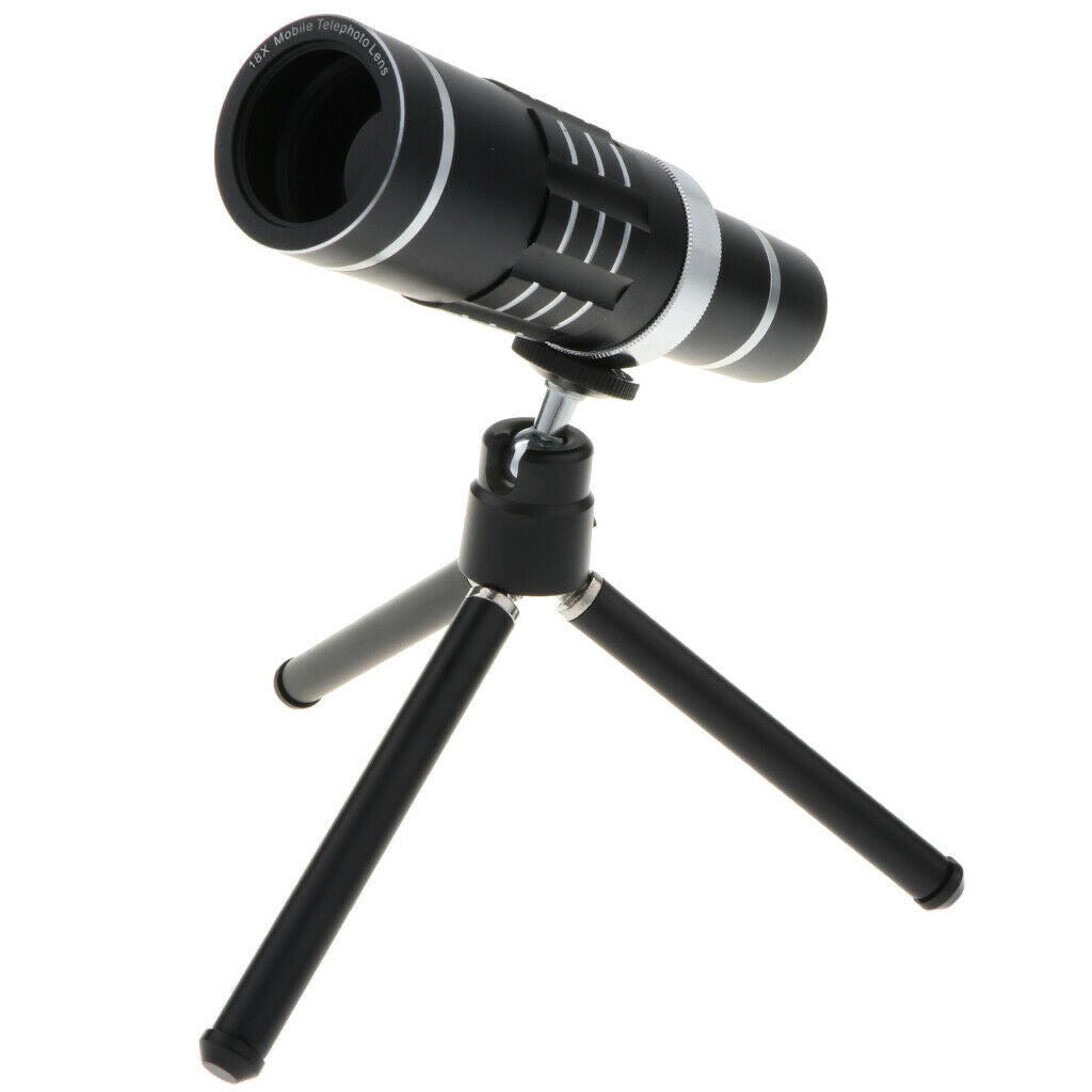 Phone Lens 18X Zoom HD Telephoto Lens with Tripod for Phones black