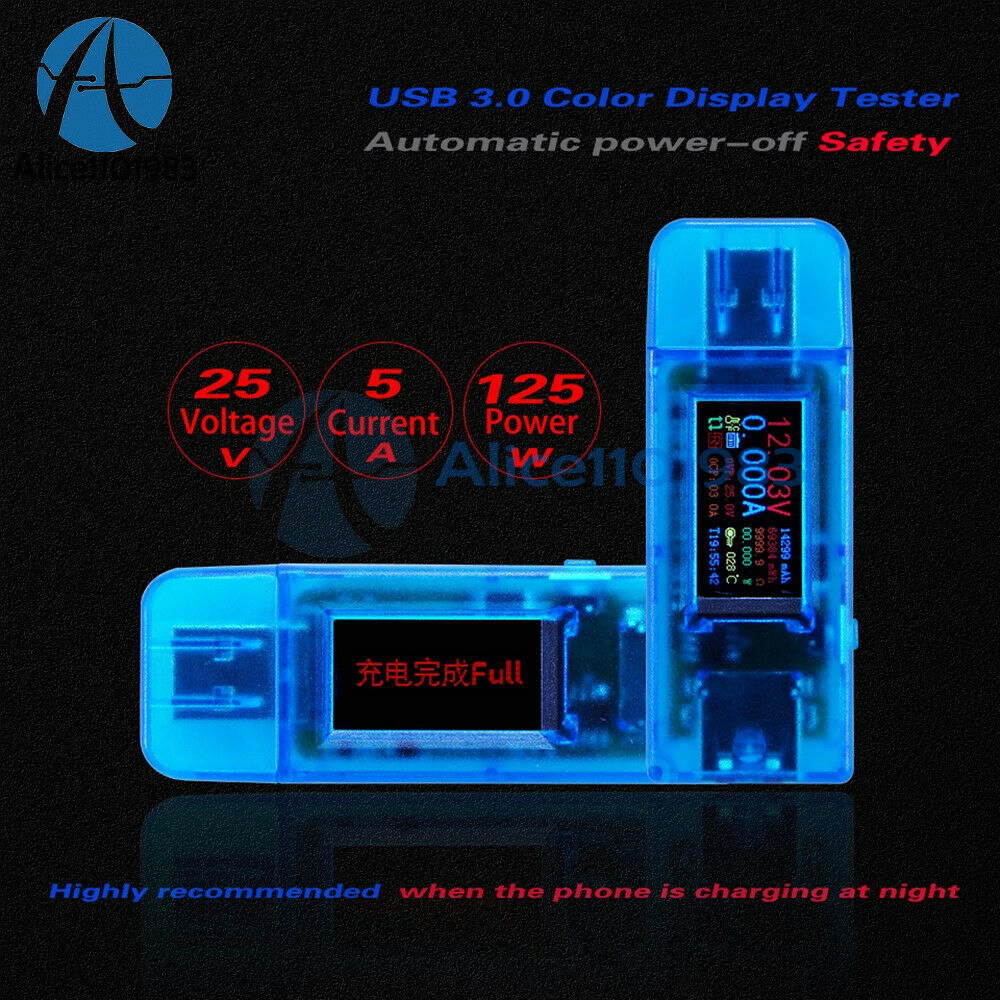 USB 3.0 Safety Monitor 24-in-1 Tester Current Power Capacity Protection Meter