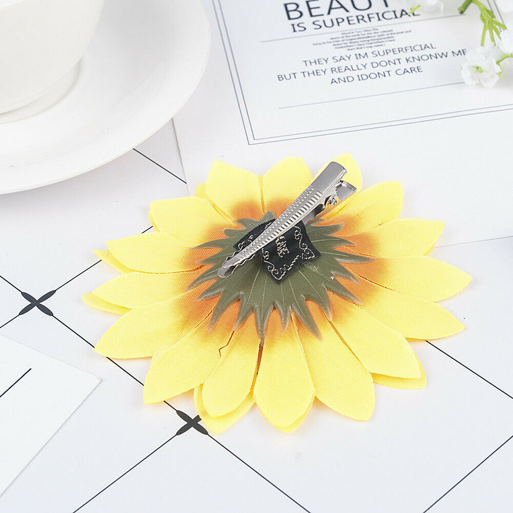 2PC Women Sunflower Flower Hair Clip Accessory Barrette For Wedding Party Cute