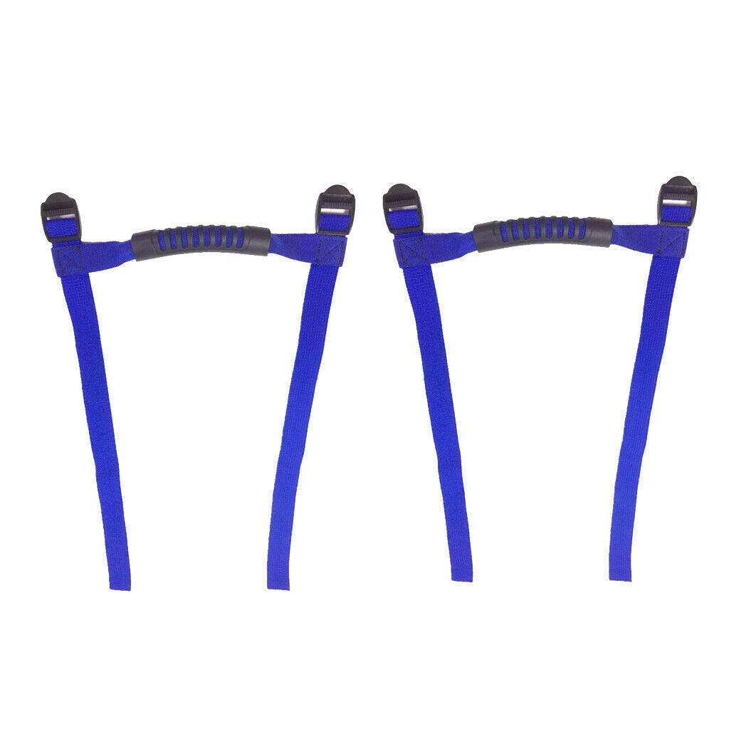 Roll Bar Grab Handle with Straps for Jeep Wrangler JK TJ YJ Blue