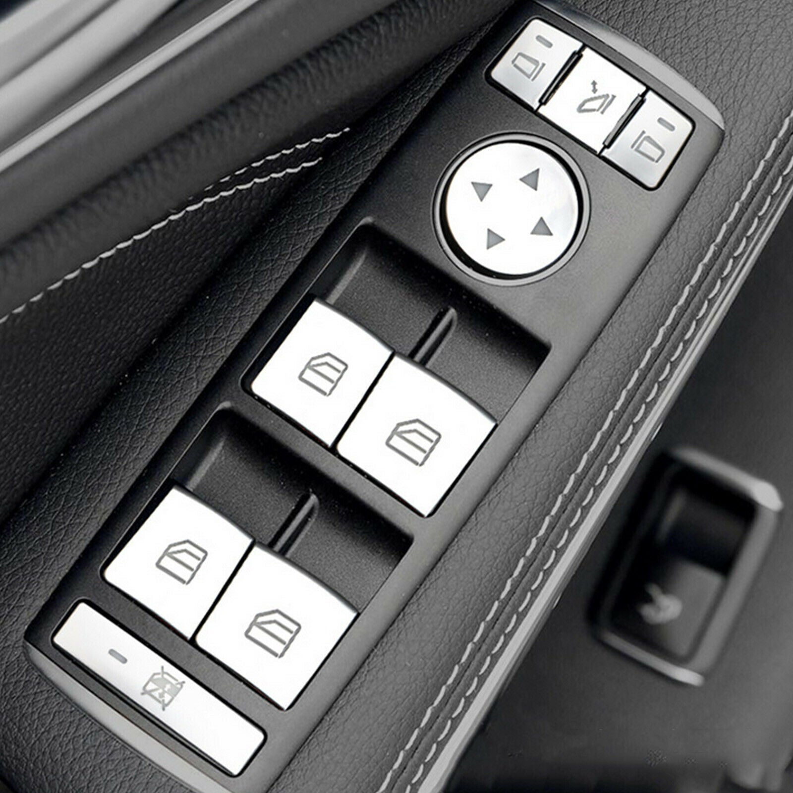 For Benz B E C-Class CLA GLA ML GL GLE GLS Car Window Lift Button Stickers