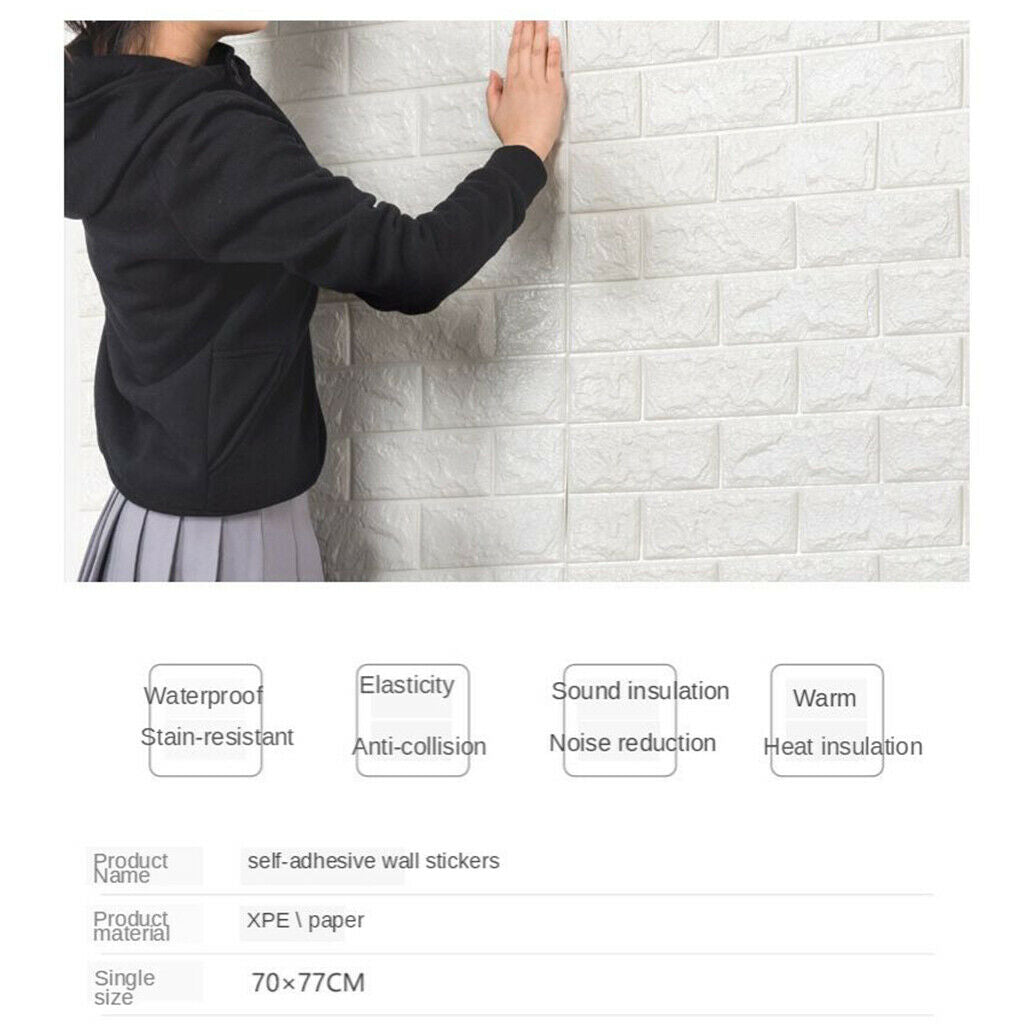 Brick Wallpaper Modern Home Decor Decoration for Bedroom Wall Panels Pink