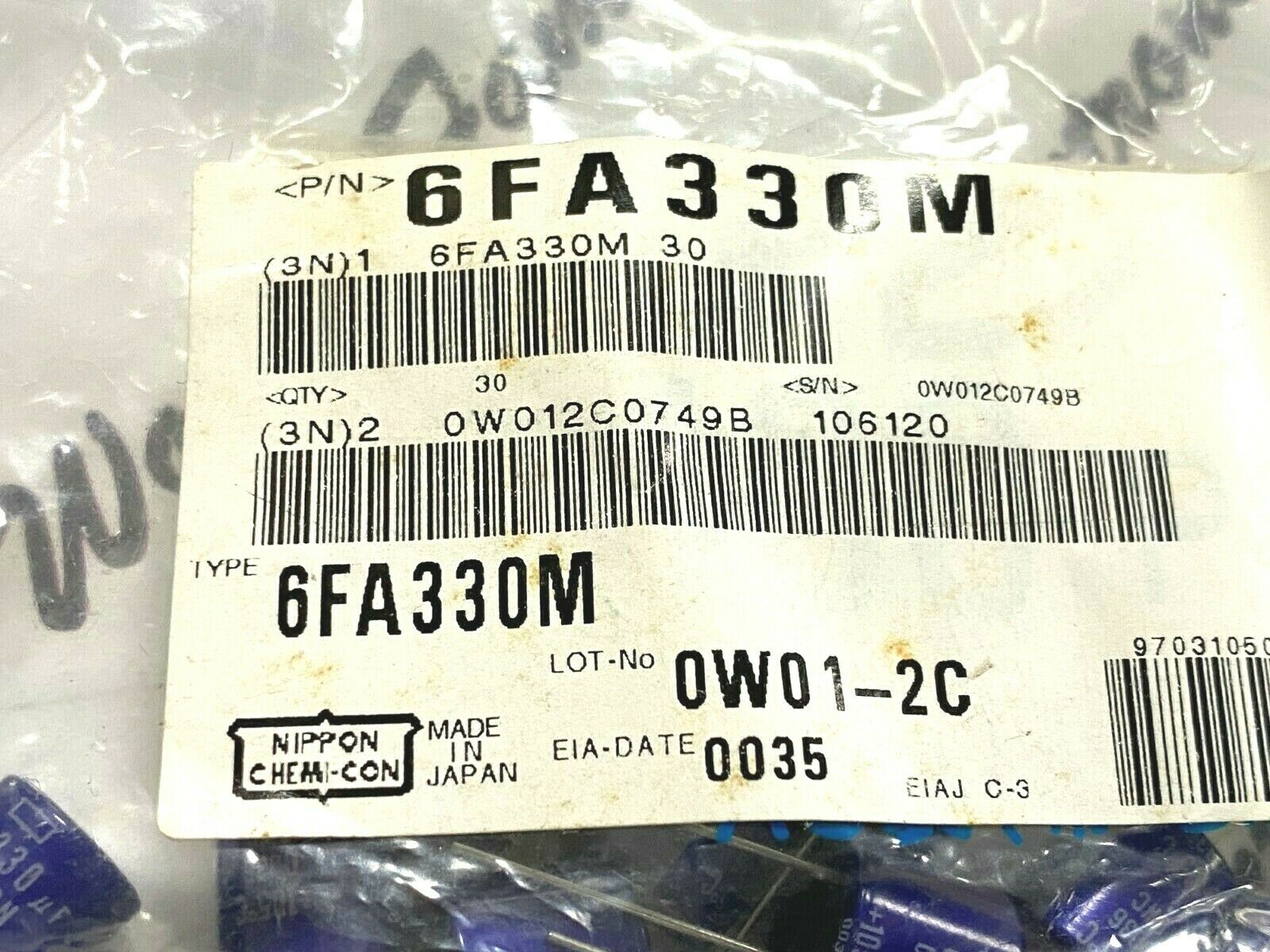 10pcs - NIPPON 6FA330M OS-CON 330uF 6.3V Solid Capacitor