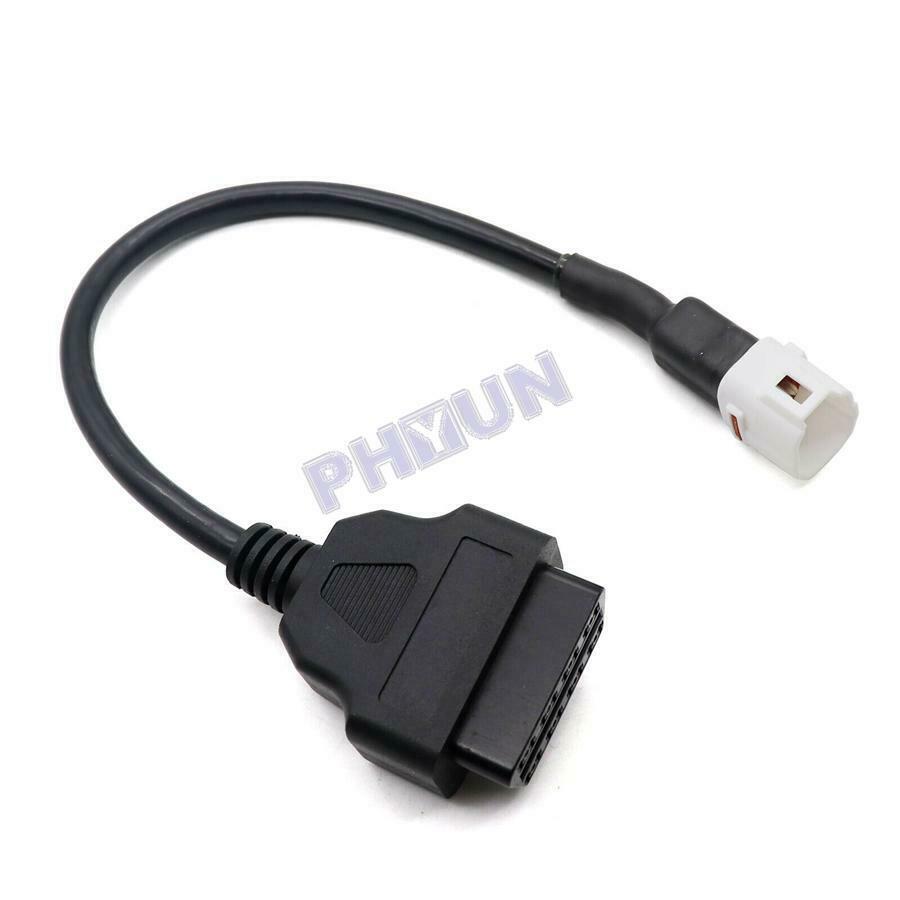 For Yamaha R1 R6 Diagnostic 4 Pin to OBD2 OBDII Cable Harness Adapter Durable