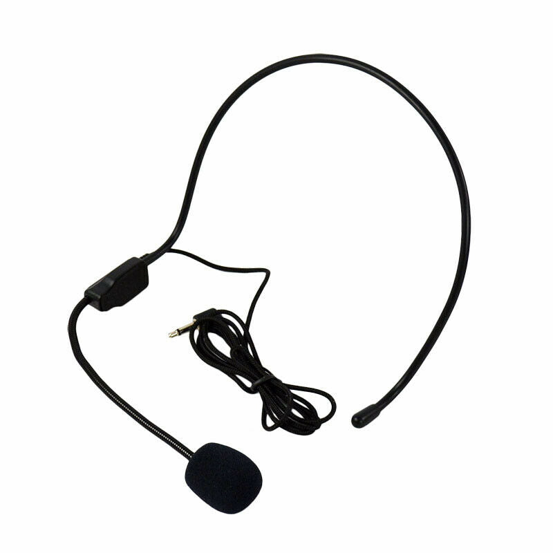 Professional Wired Black UHF Dual Nude Headset Headworn Microphone for Speaker